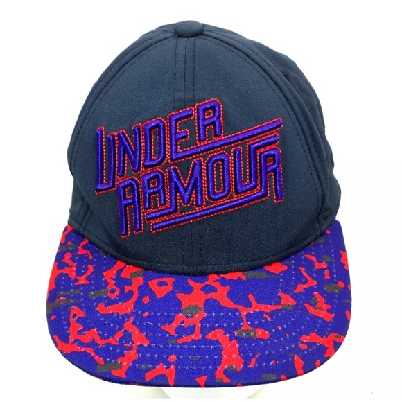 Under Armour Other - Under Armour Youth Small/Medium Kids Hat UA Pro Fit Blue Red Camo Black